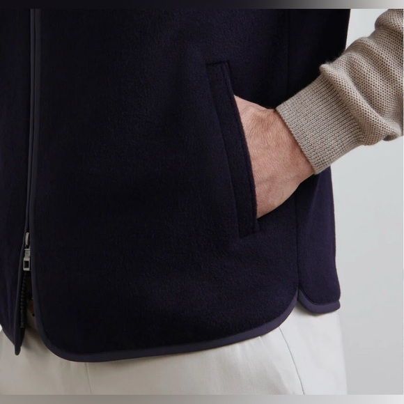 Peter Millar Full Zip Crown Flex Fleece Vest 100% Merino Wool Brand new NWT L - Picture 3 of 16